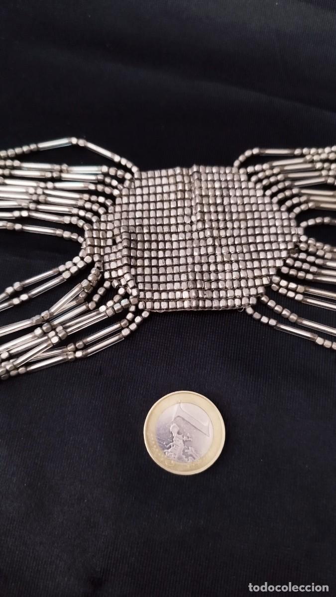 Joyeria: Collar largo plateado con flecos Sfera - Foto 2