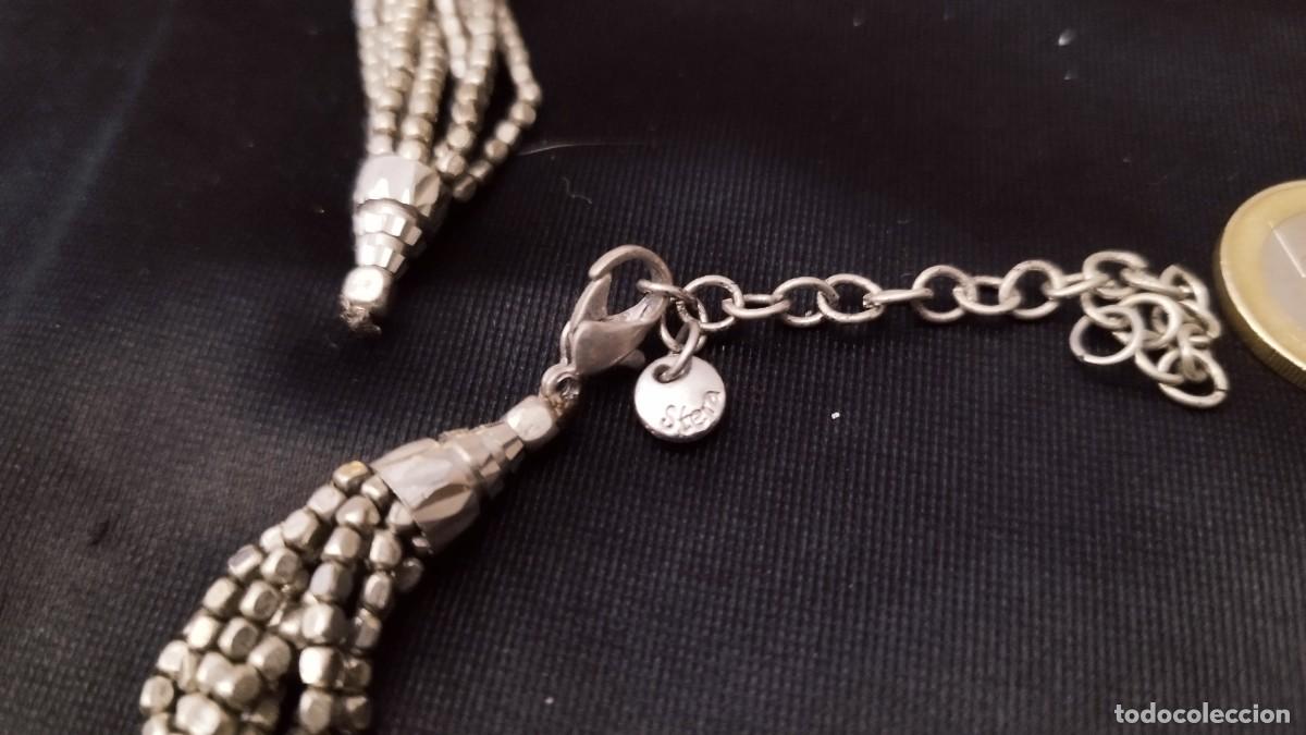 Joyeria: Collar largo plateado con flecos Sfera - Foto 3