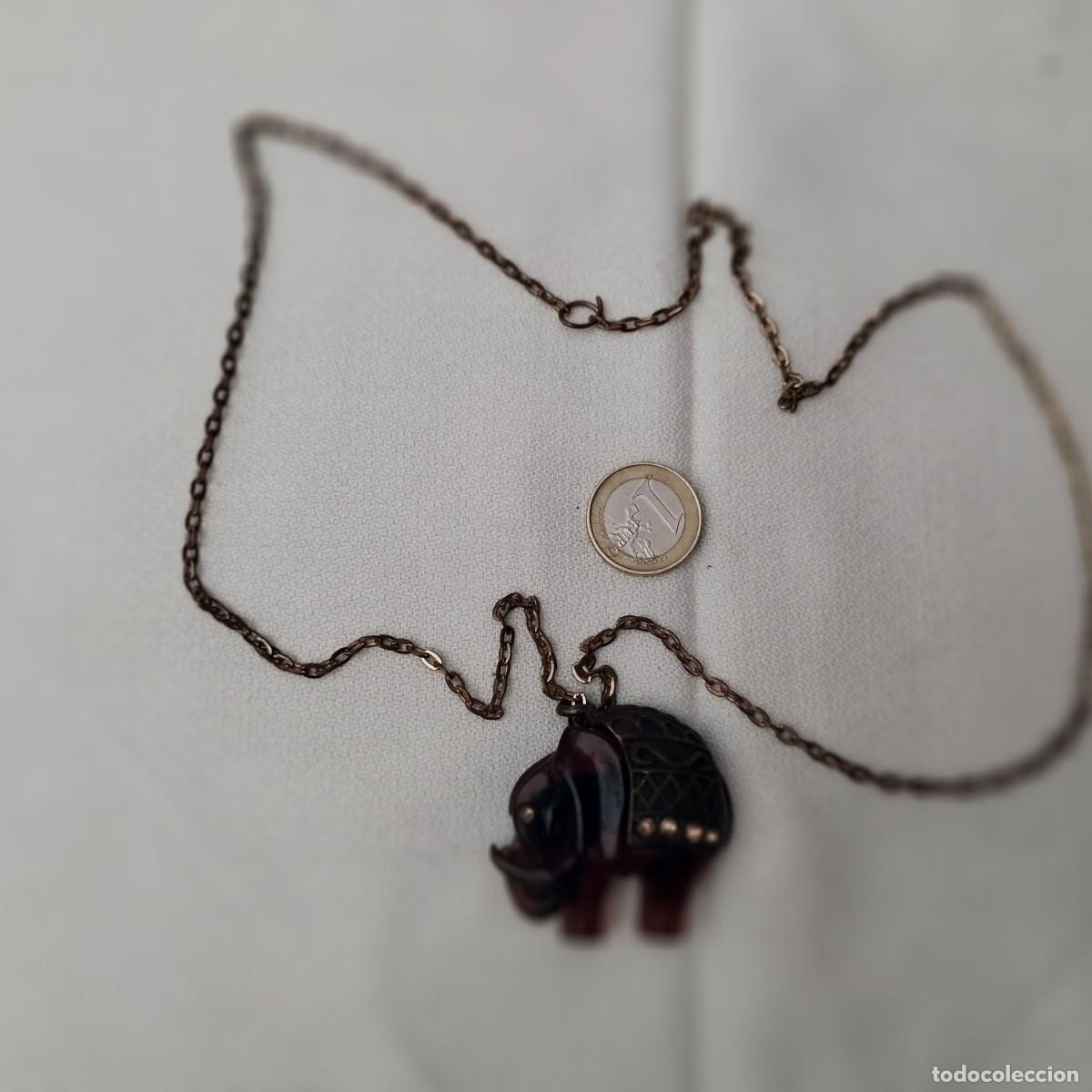 Joyeria: Collar con elefante de &aacute;mbar y piedras incrustadas - Foto 2