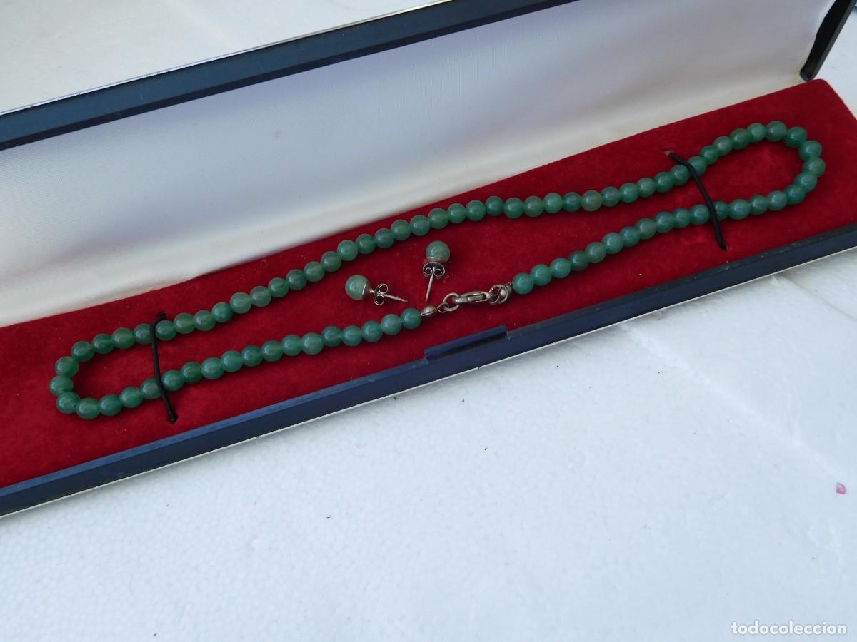Joyeria: COLLAR Y 2 PENDIENTES DE JADE. - Foto 1