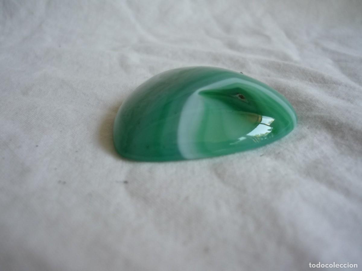 Joyeria: Colgante cabuj&oacute;n en forma de coraz&oacute;n de cuarzo &aacute;gata - Foto 4