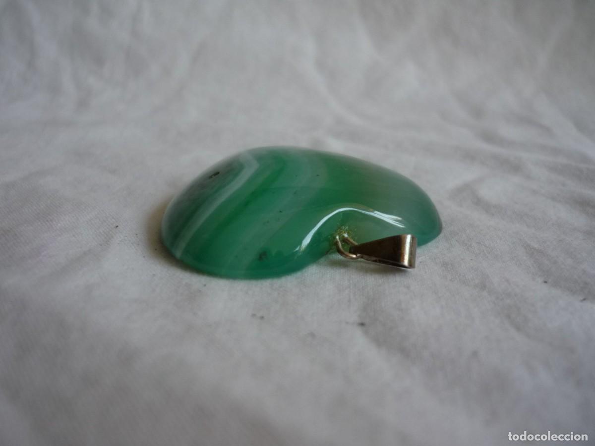 Joyeria: Colgante cabuj&oacute;n en forma de coraz&oacute;n de cuarzo &aacute;gata - Foto 6