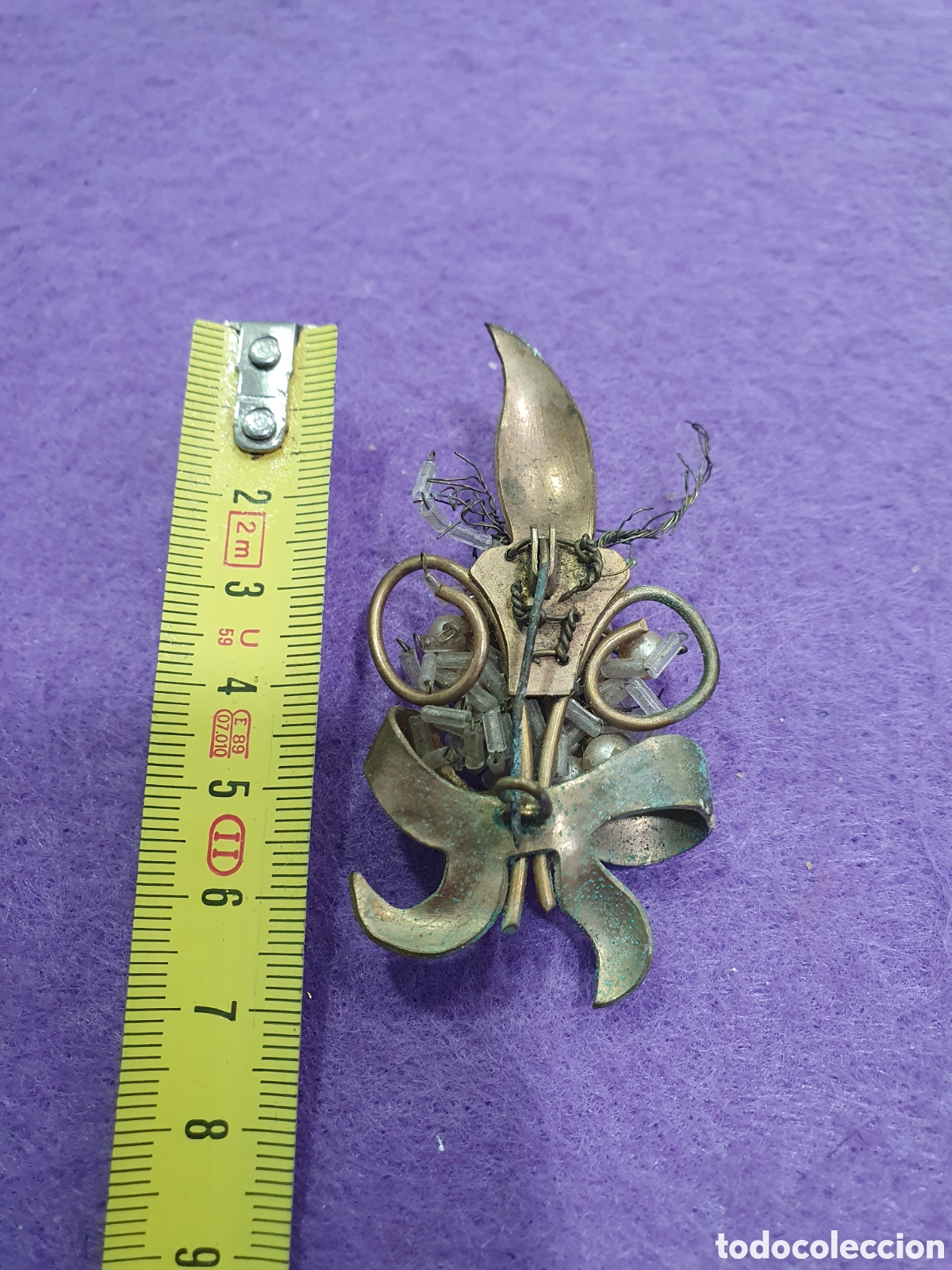 Joyeria: Broche vintage dorado. (L102) - Foto 2