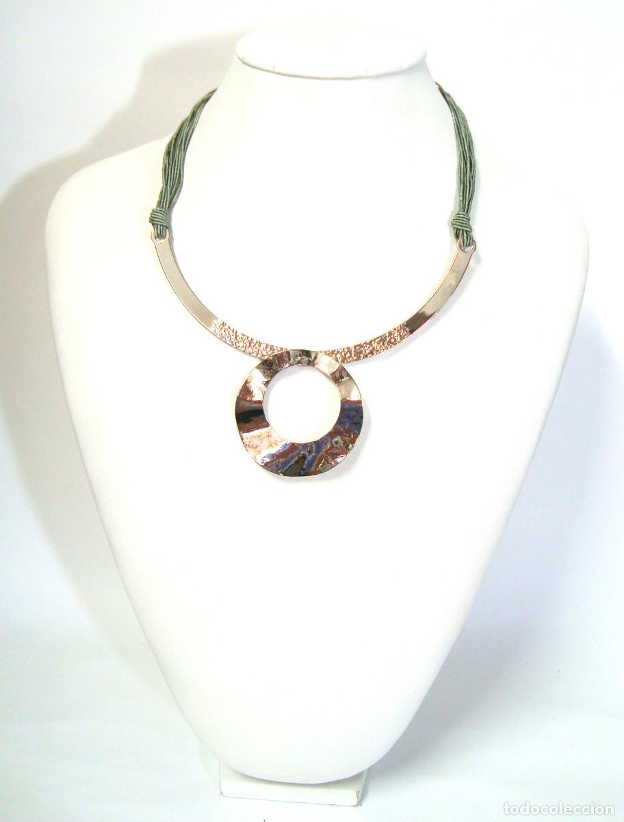Joyeria: Collar corto color gris y plata, A&ntilde;o 2000, Nuevo - Foto 1