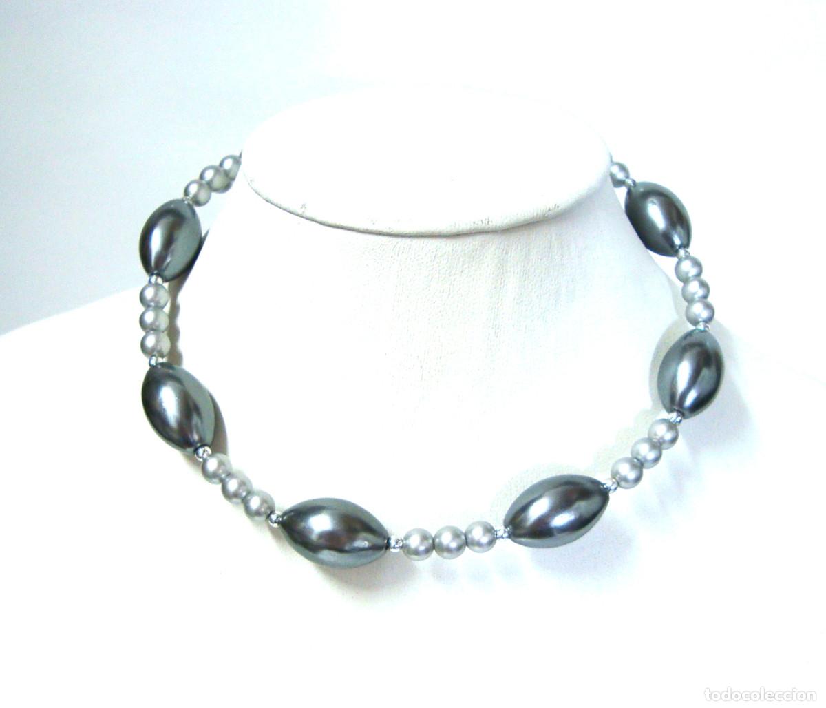 Joyeria: Gargantilla color gris combinado, A&ntilde;o 2000, Nueva - Foto 2