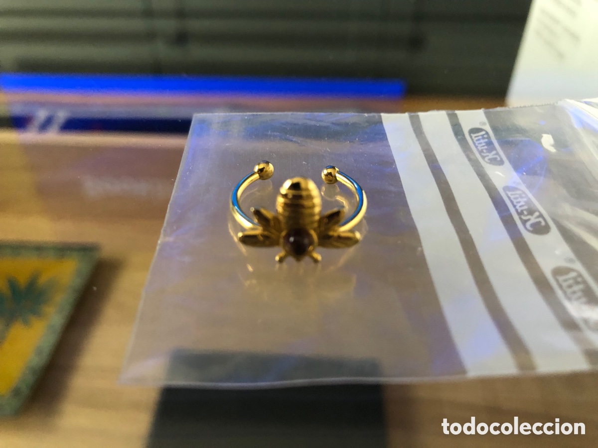 Joyeria: Anillo aro piercing pendiente abeja con perla para nariz y oreja - Foto 5