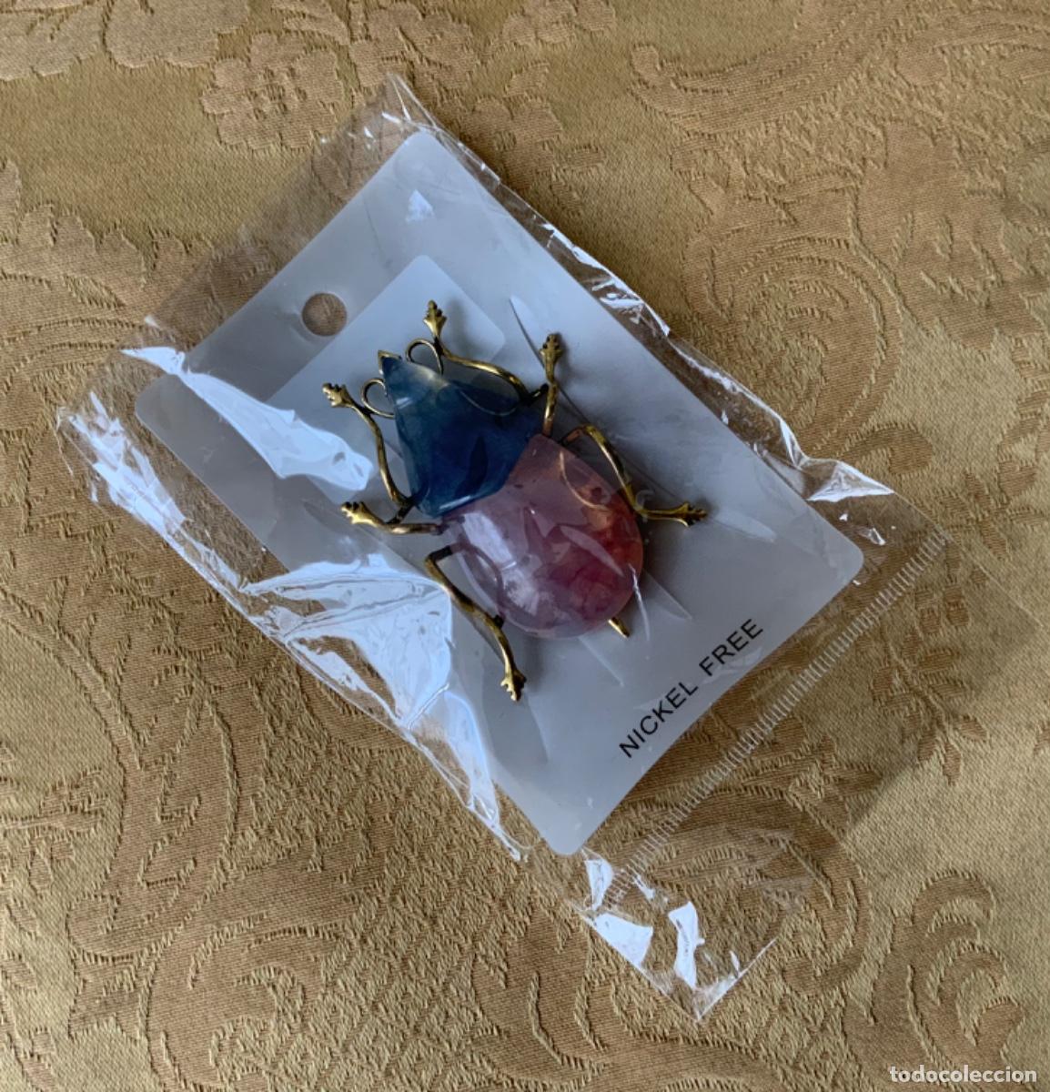 Joyeria: BROCHE ESCARABAJO AZUL Y ROSA - Foto 9