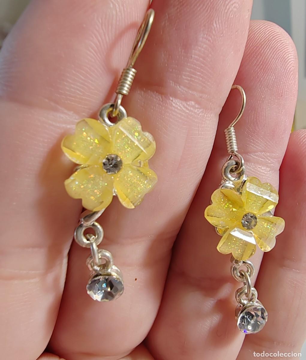Joyeria: Pendientes de flores vitrificadas - Foto 2