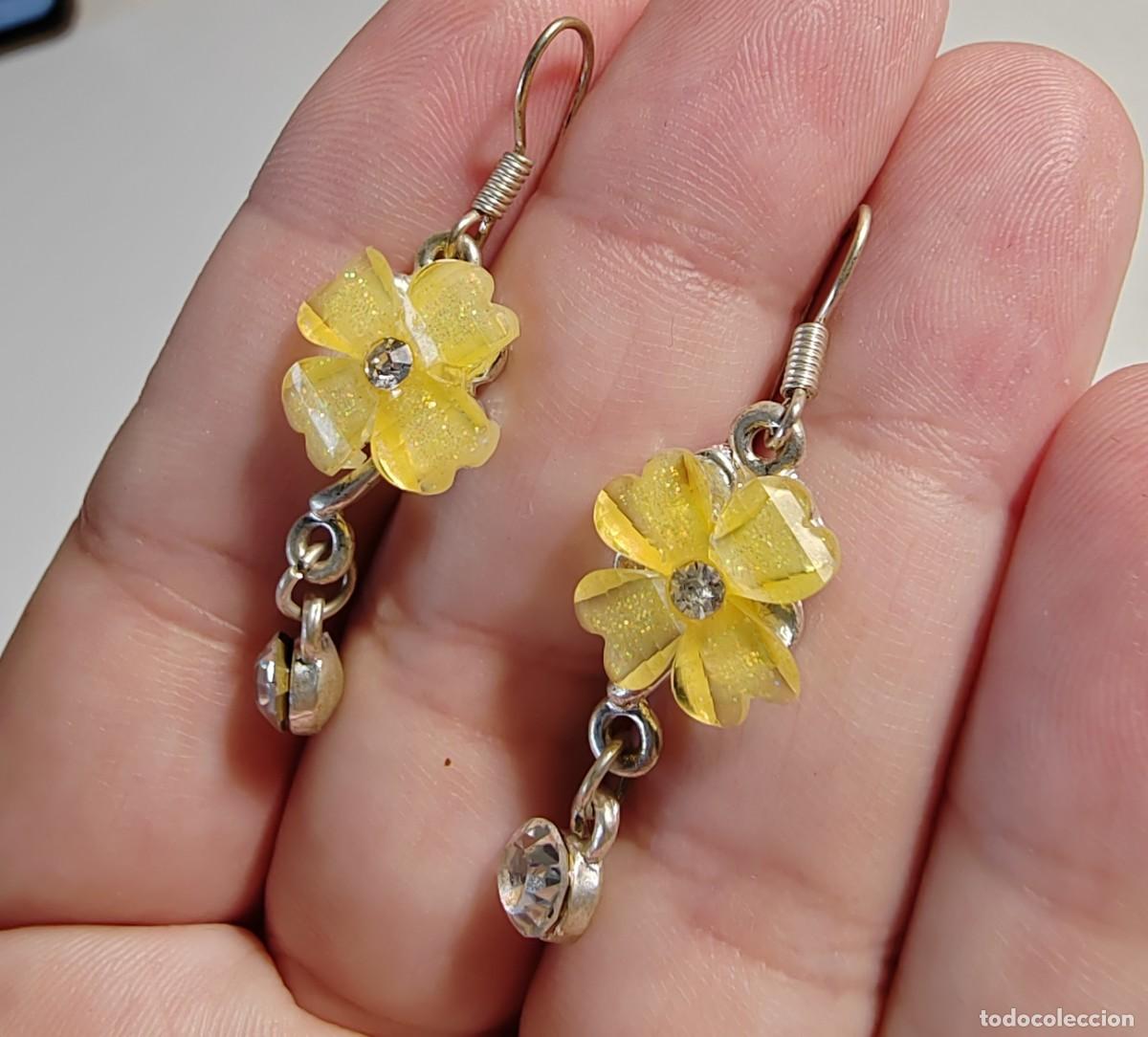 Joyeria: Pendientes de flores vitrificadas - Foto 3