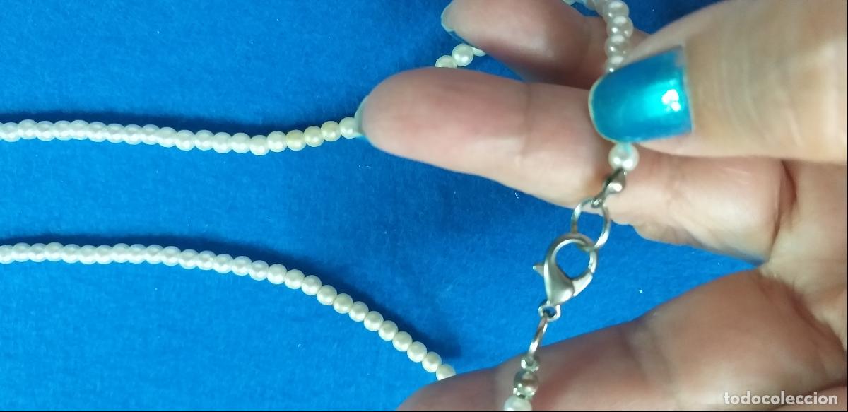 Joyeria: Collar o GARGANTILLA con cuentas blancas - Foto 6