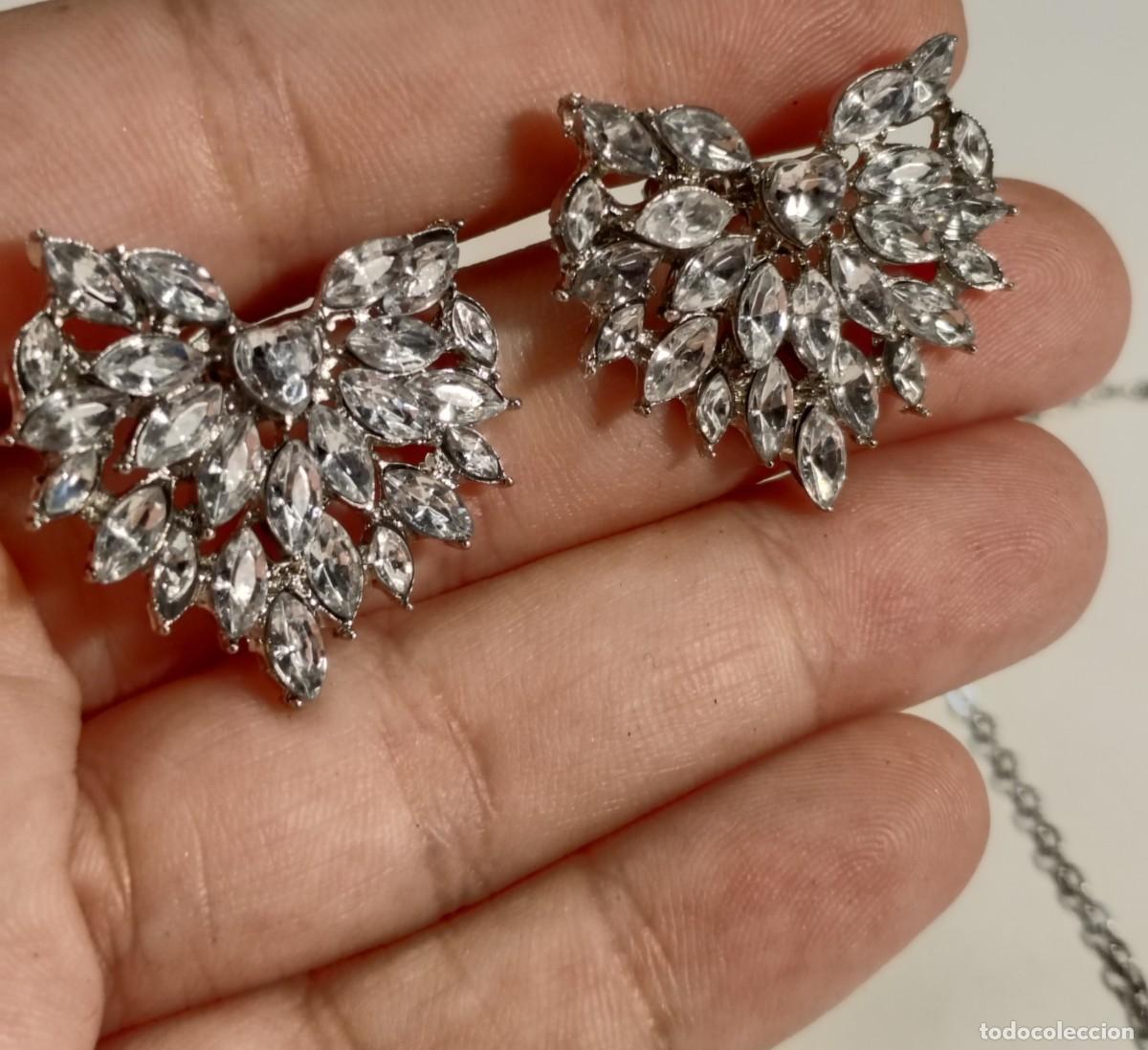 Joyeria: Conjunto de Strass Pendientes y Gargantilla - Foto 4