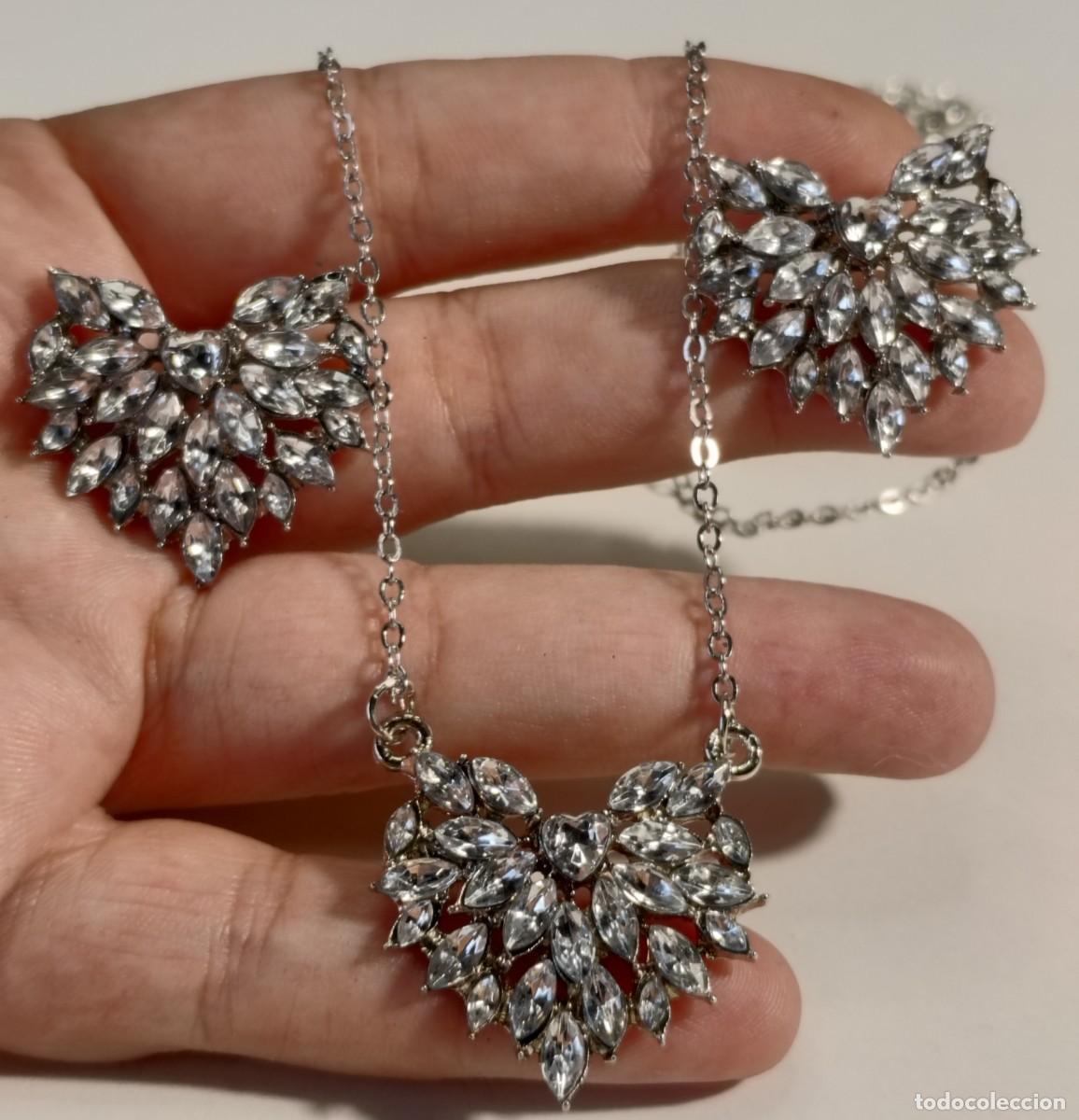 Joyeria: Conjunto de Strass Pendientes y Gargantilla - Foto 5