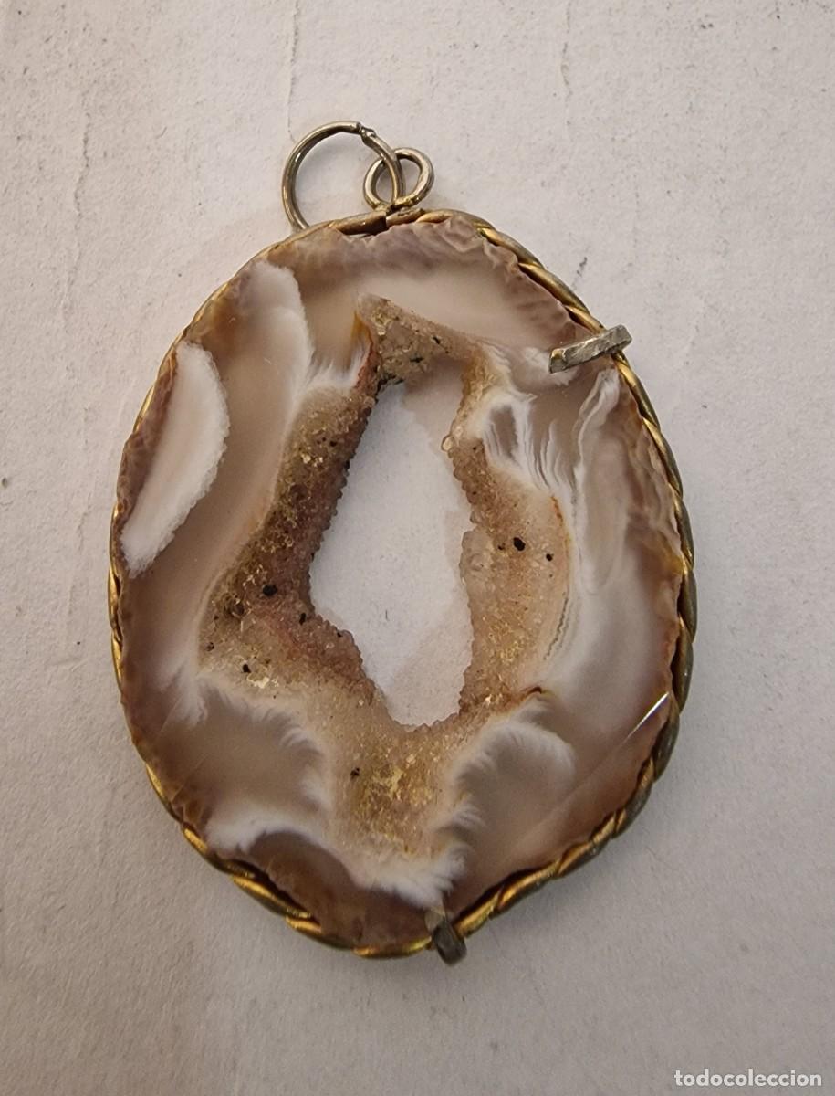 Joyeria: Colgante de &aacute;gata trasparente con vetas - Foto 1