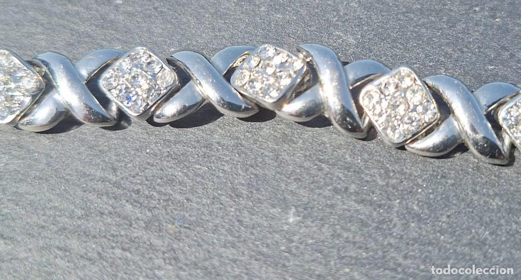 Joyeria: Pulsera Eslabones de Acero con Circonitas - Foto 4