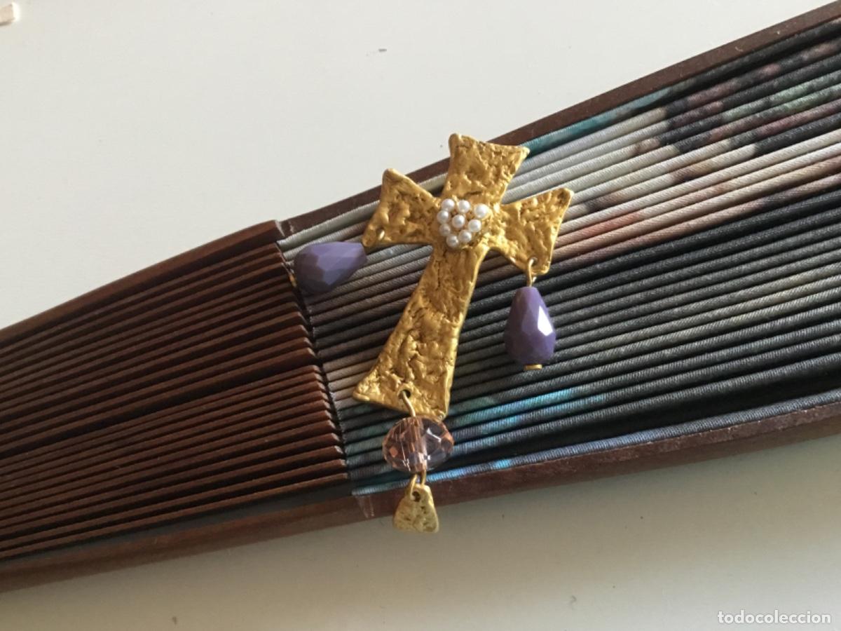 Joyeria: BROCHE CHAPADO MATE CON CRISTAL. CRUZ - Foto 5