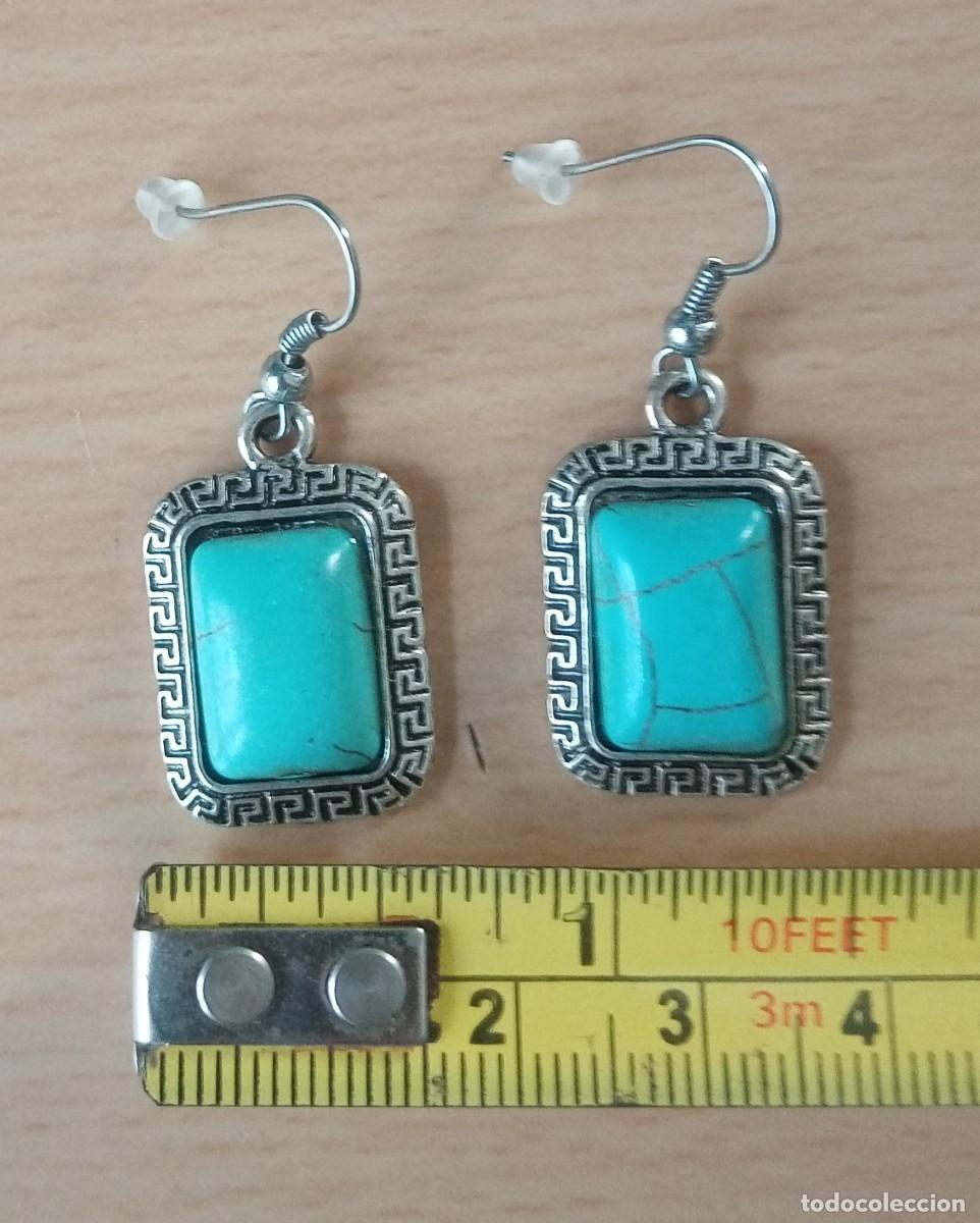Joyeria: PENDIENTES PLATEADOS CON TURQUESA - Foto 2