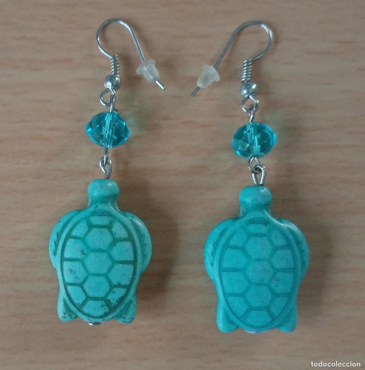 Joyeria: Pendientes azules con cristal. - Foto 2