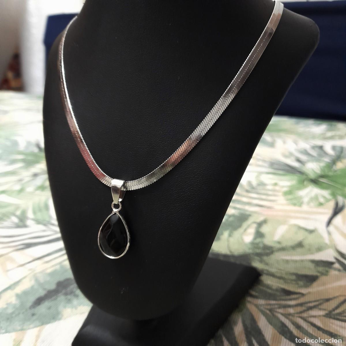 Joyeria: Collar de piedra sintetica negra - Foto 2
