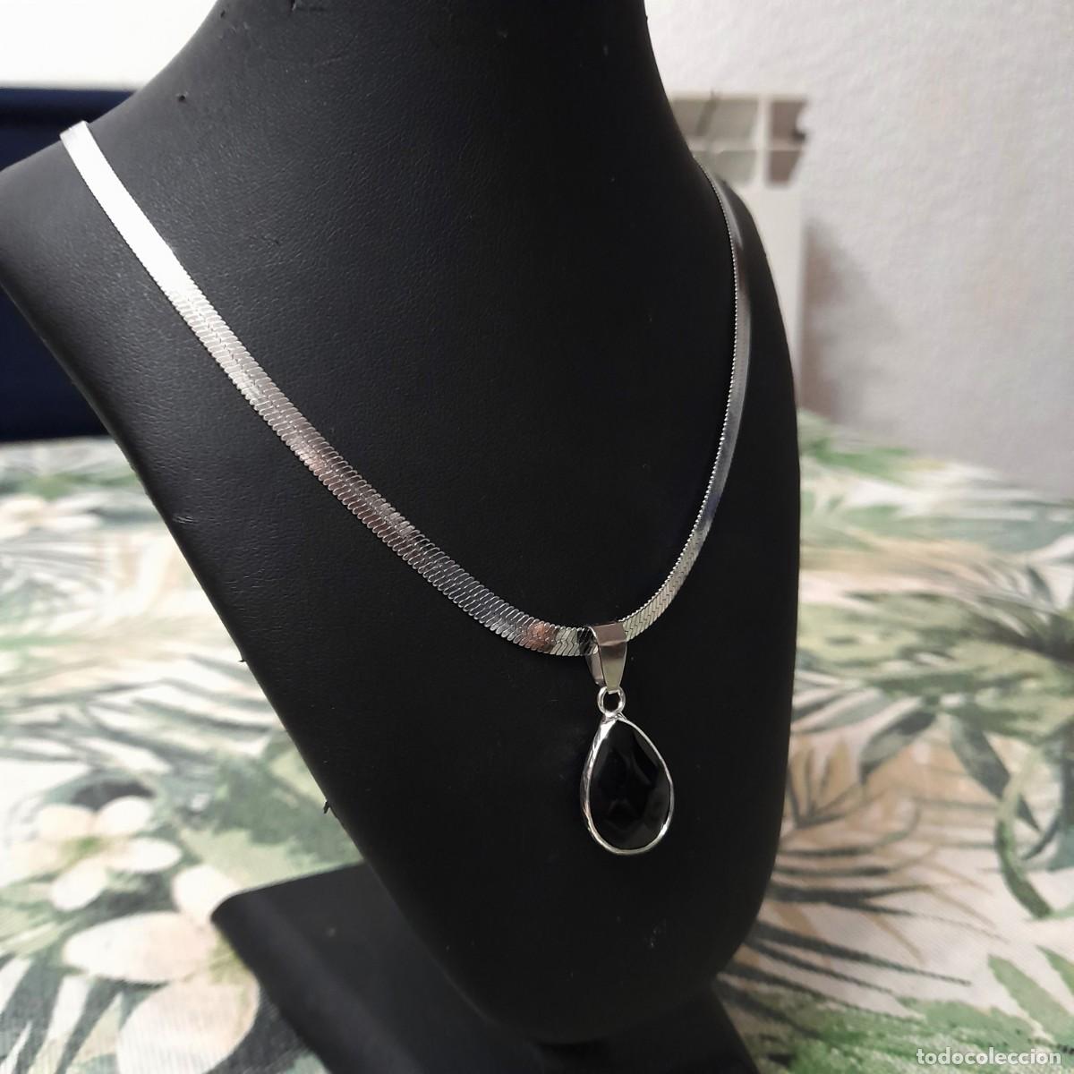 Joyeria: Collar de piedra sintetica negra - Foto 3