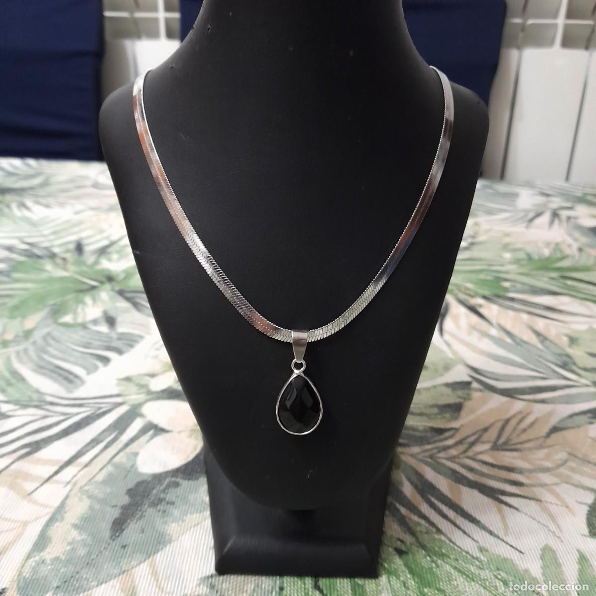 Joyeria: Collar de piedra sintetica negra - Foto 4