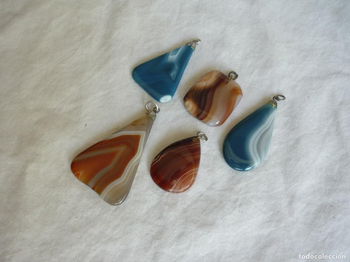 Joyeria: 5 colgantes de cuarzo &aacute;gata - Foto 2