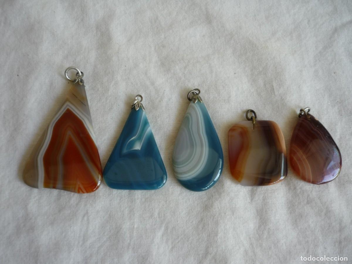 Joyeria: 5 colgantes de cuarzo &aacute;gata - Foto 4