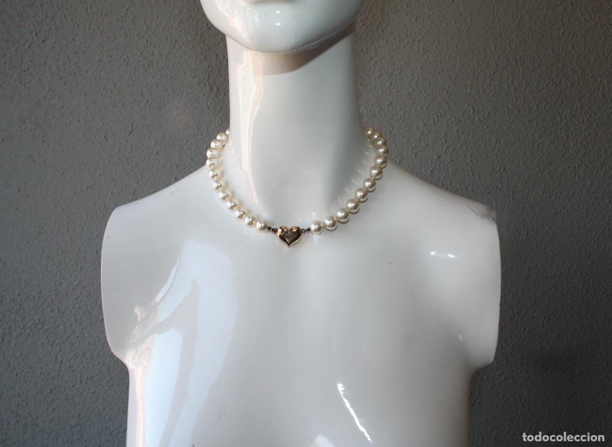 Joyeria: GARGANTILLA EFECTO PERLAS - CORAZ&Oacute;N DORADO CENTRAL - Foto 1