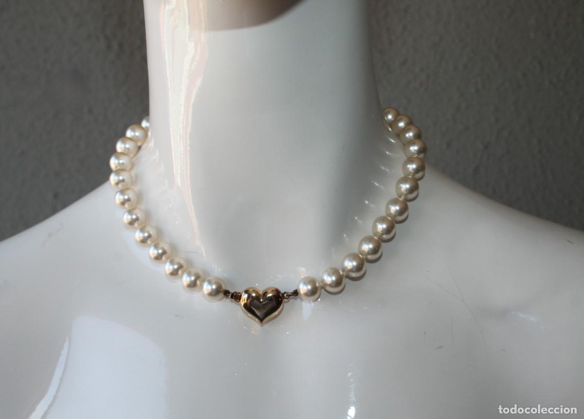 Joyeria: GARGANTILLA EFECTO PERLAS - CORAZ&Oacute;N DORADO CENTRAL - Foto 2