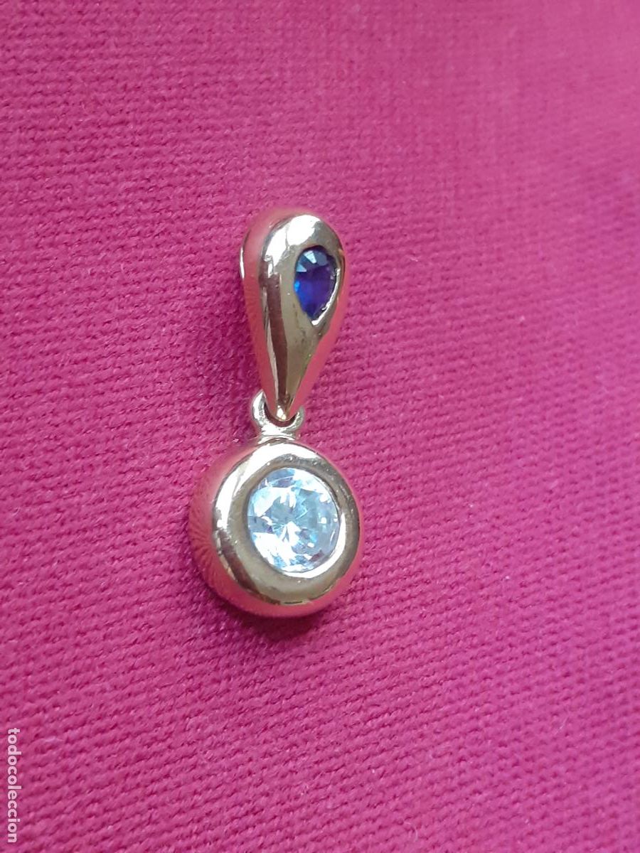 Joyeria: Colgante plaque oro y circonita - Foto 1