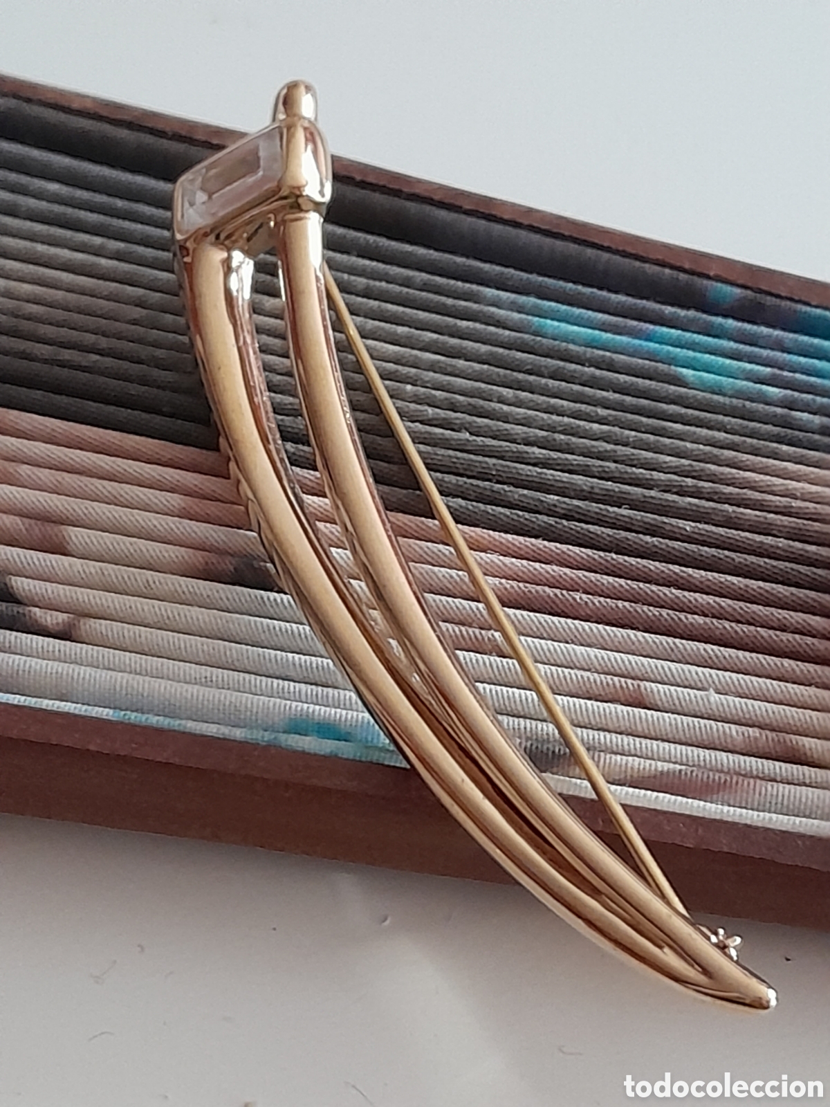 Joyeria: BROCHE CHAPADO ORO CON CRISTAL - Foto 1