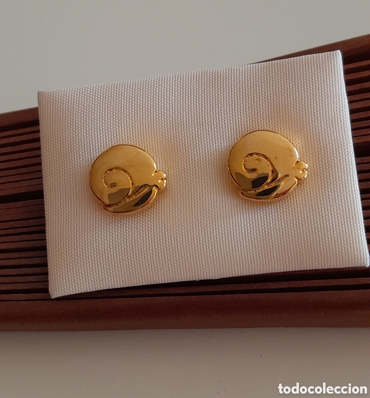 Joyeria: PENDIENTES DE CARACOLA. CHAPADO ORO - Foto 2