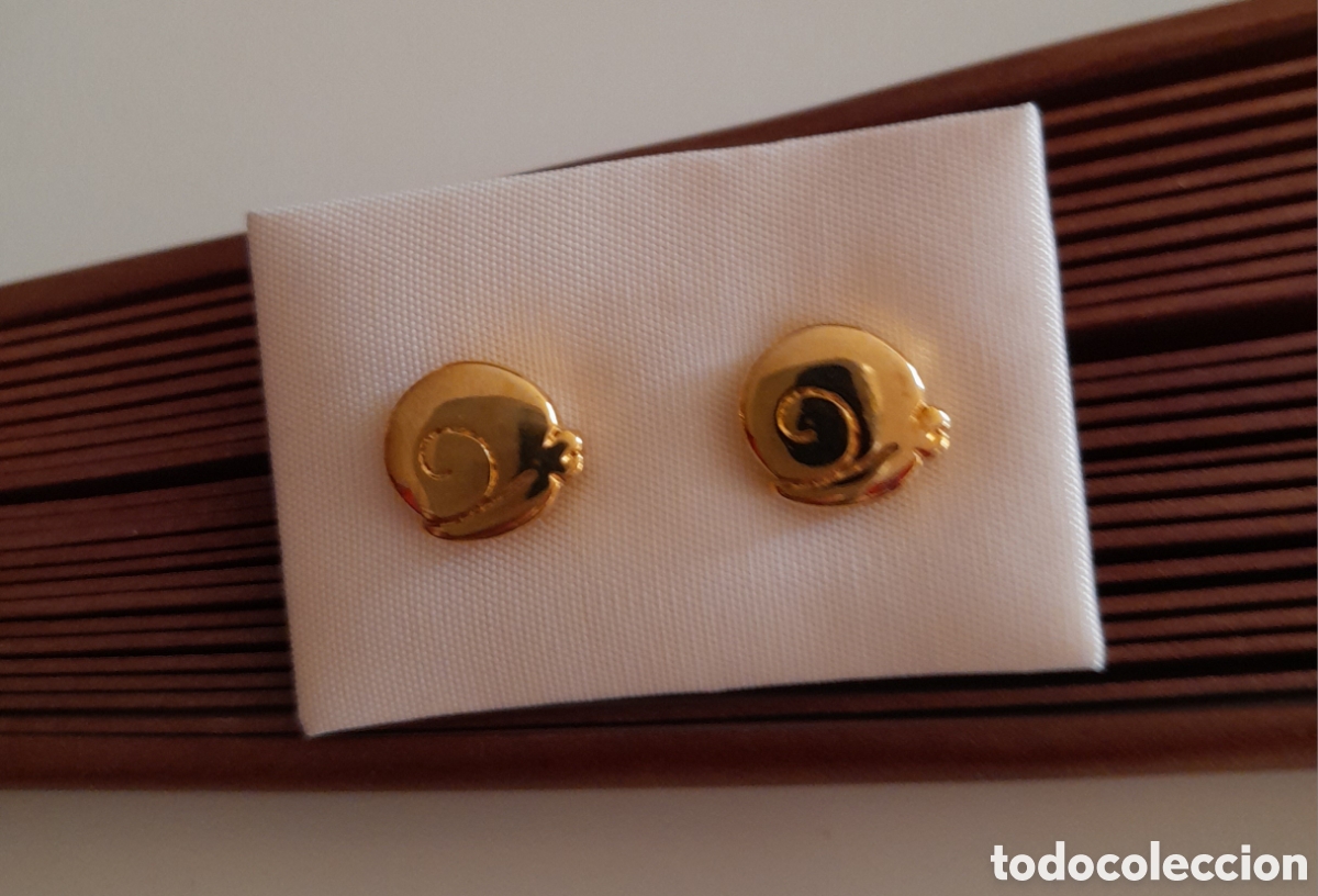Joyeria: PENDIENTES DE CARACOLA. CHAPADO ORO - Foto 1