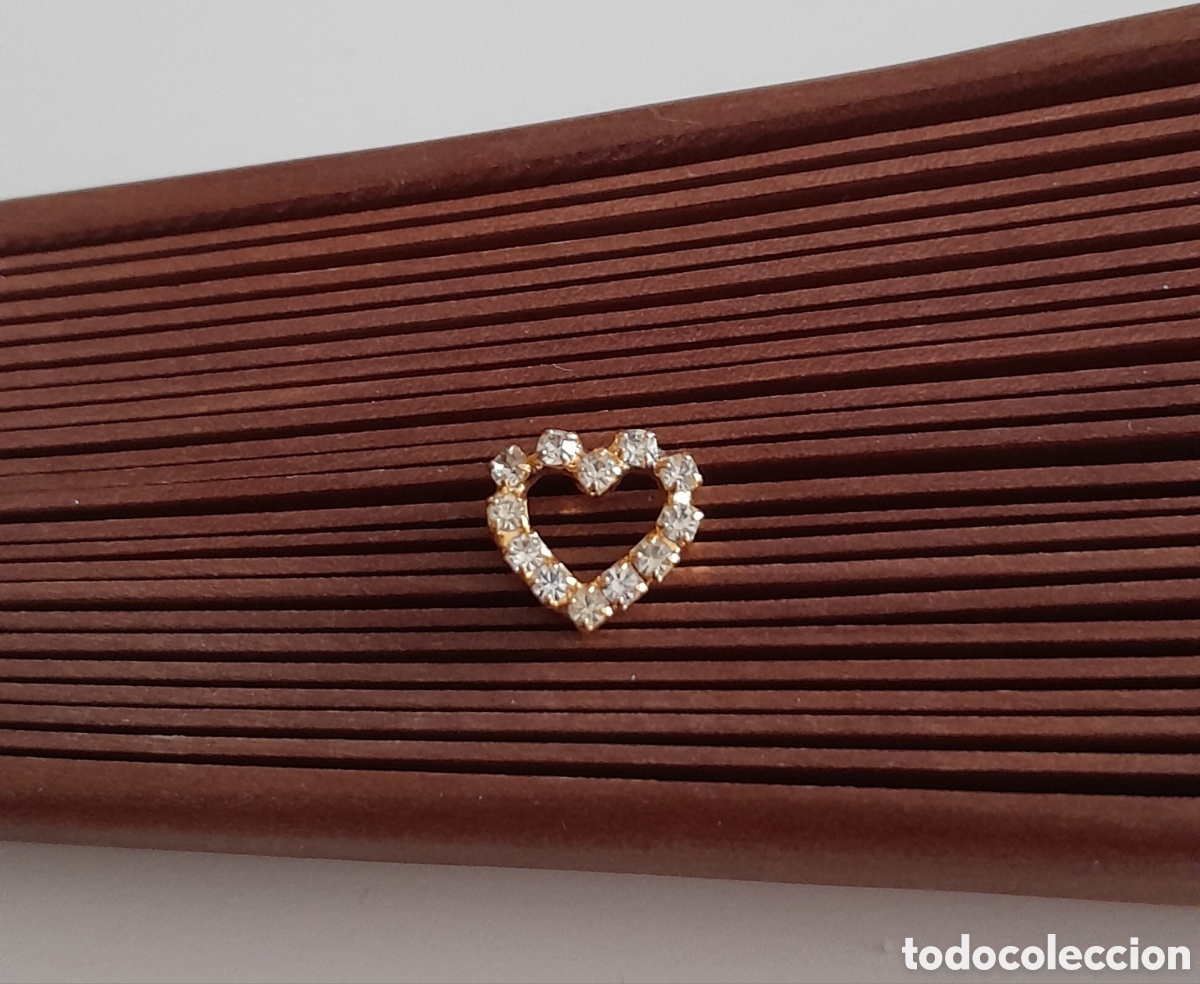Joyeria: PIN CHAPADO EN ORO. CRISTAL. CORAZON - Foto 2