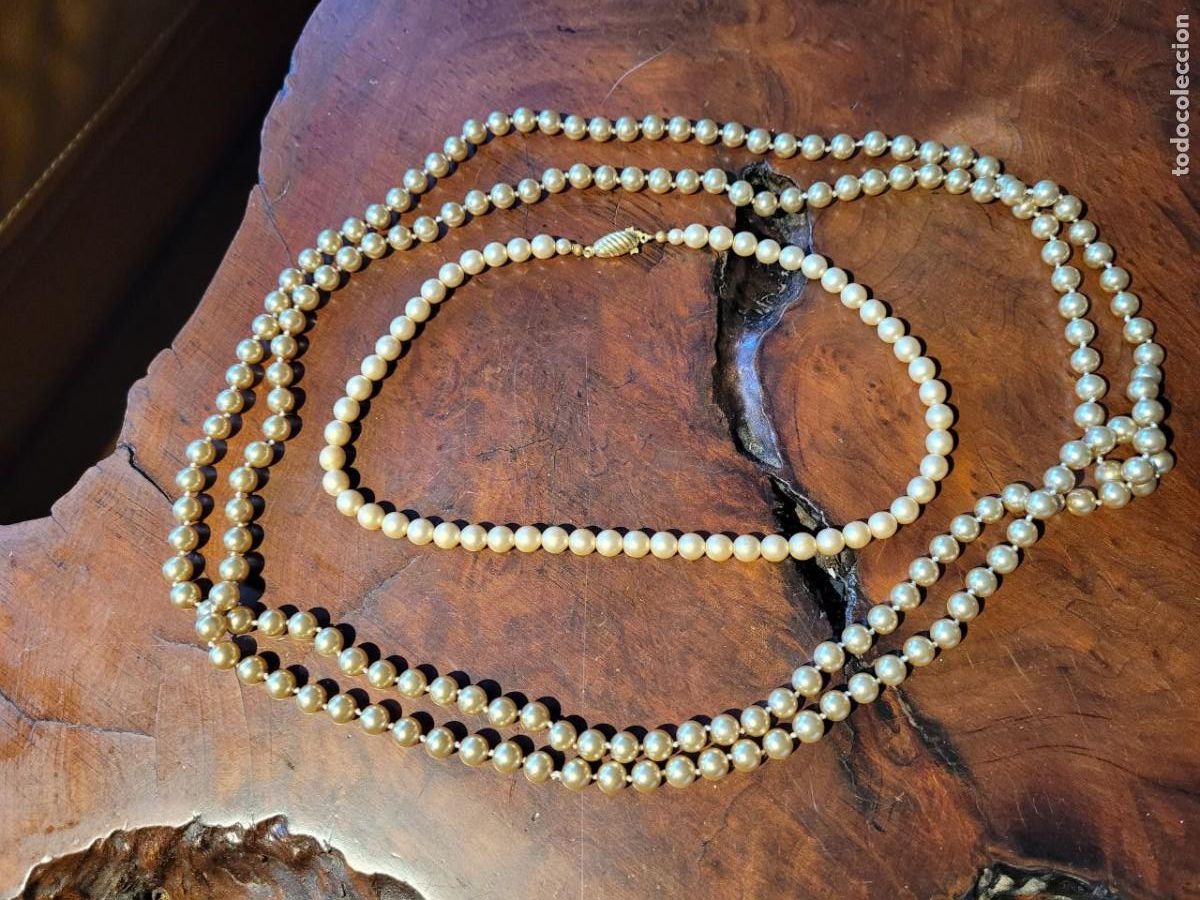 Joyeria: DOS COLLARES DE PERLAS UNO DE 160 CM Y OTRO DE 44 CM - Foto 1