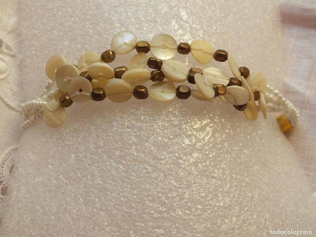 Joyeria: PULSERA CON CUENTAS DE NACAR Y CORDON AJUSTABLE - Foto 2