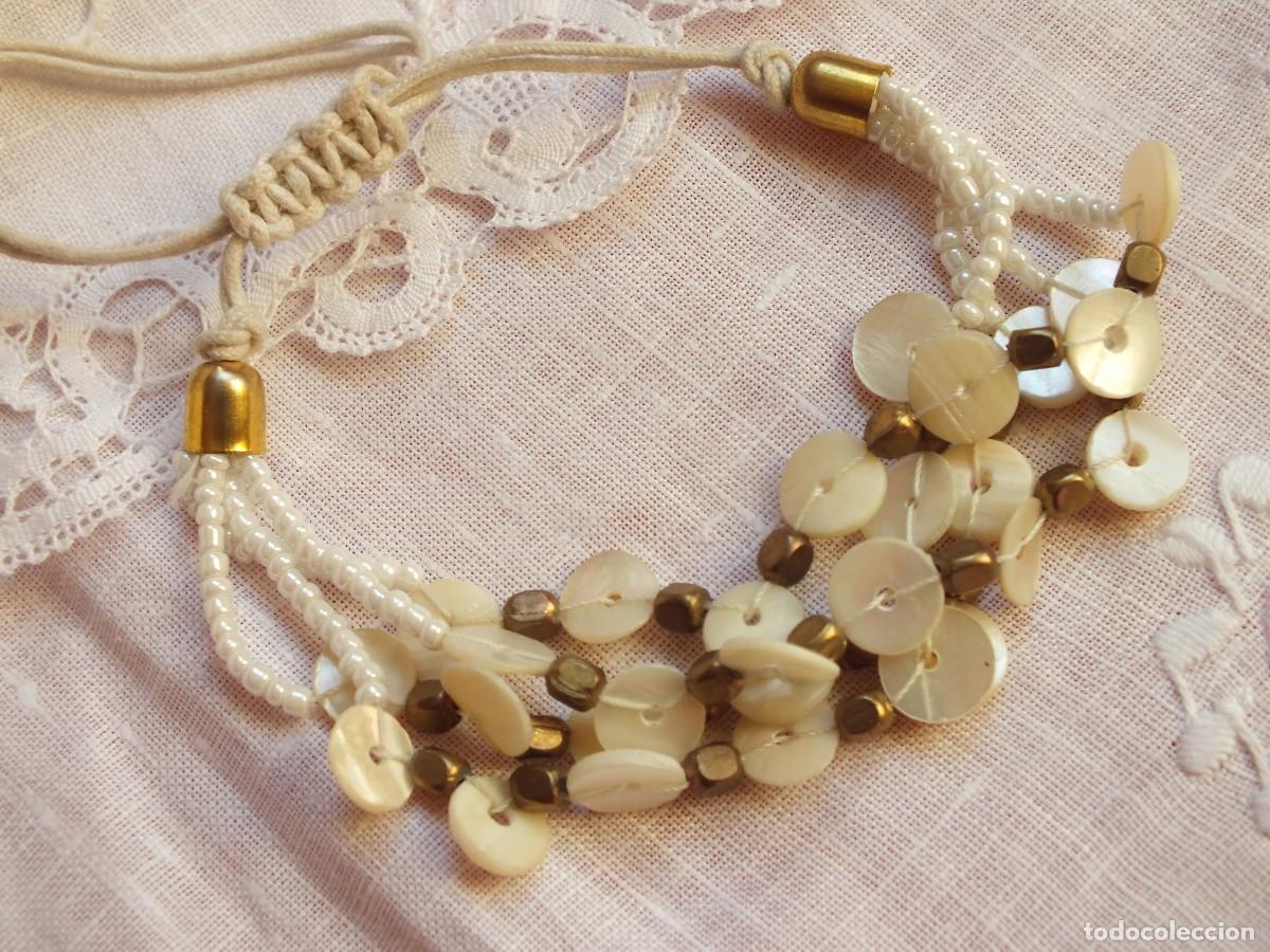 Joyeria: PULSERA CON CUENTAS DE NACAR Y CORDON AJUSTABLE - Foto 5
