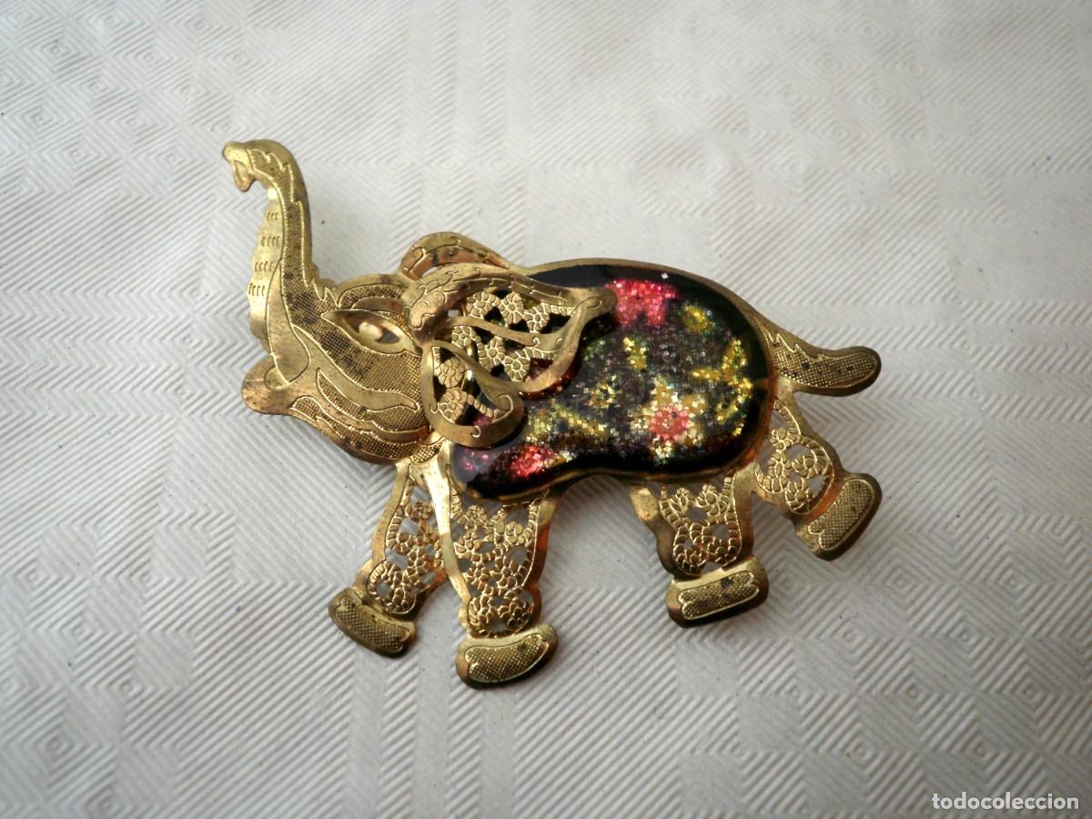 Joyeria: Broche vintage de elefante - Foto 1