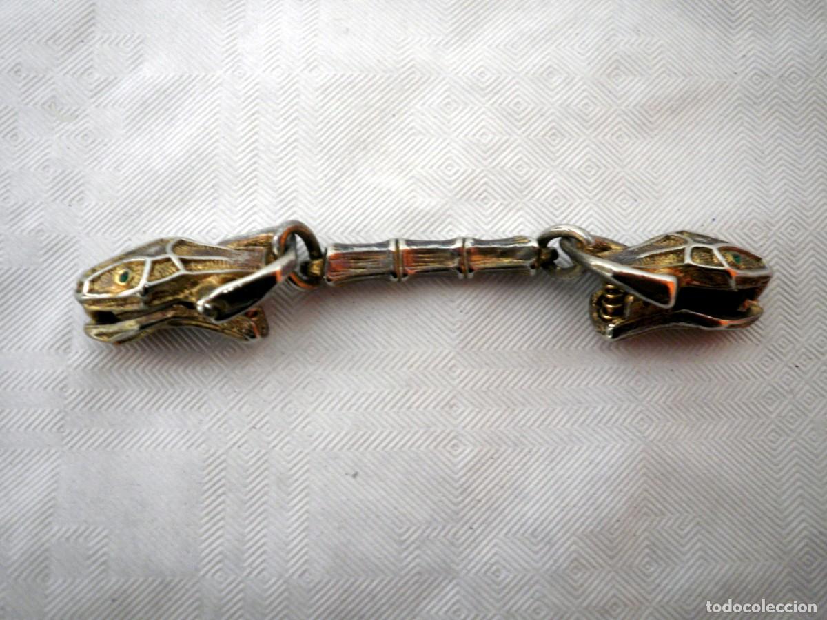Joyeria: Broche vintage con dos cabezas de serpiente - Foto 1