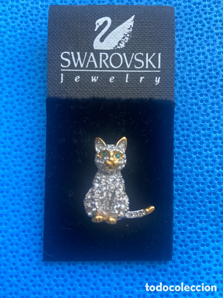 Joyeria: Broche gato de cristales Swarovski - Foto 1