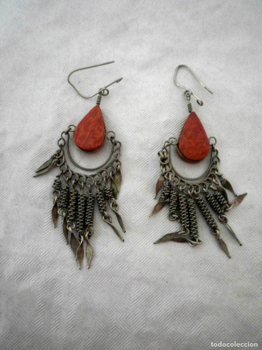 Joyeria: Pendientes boho con cuentas color naranja - Foto 1