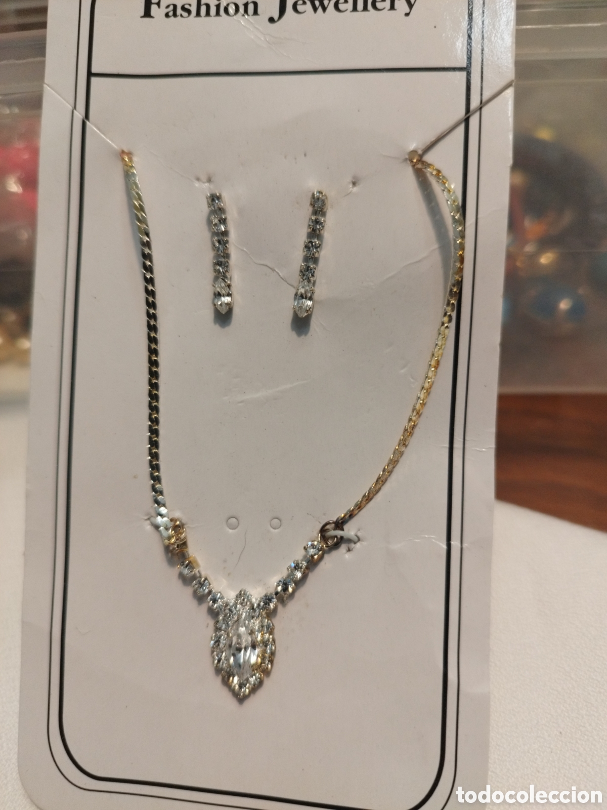 Joyeria: Conjunto brillantitos pendientes y collar - Foto 1