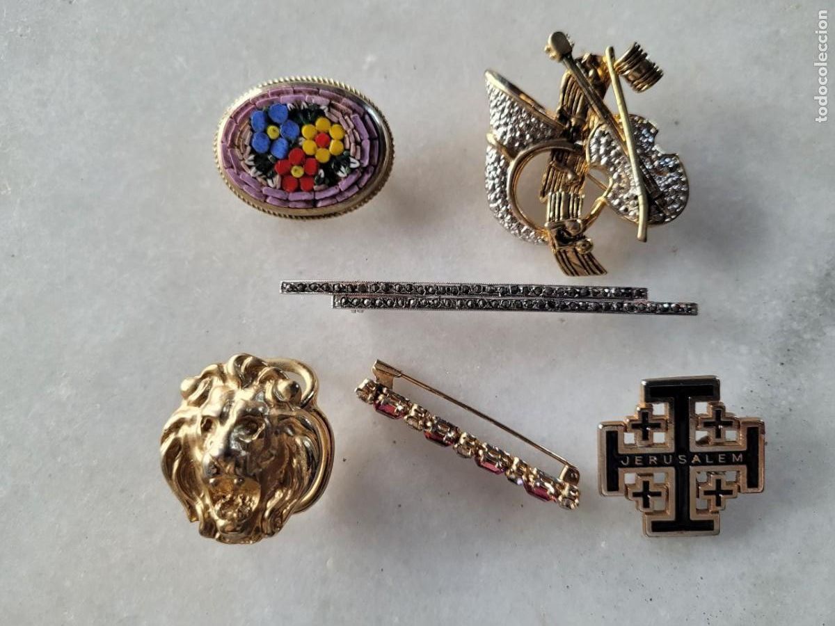 Joyeria: 6 BROCHES DE BISUTERIA - Foto 1