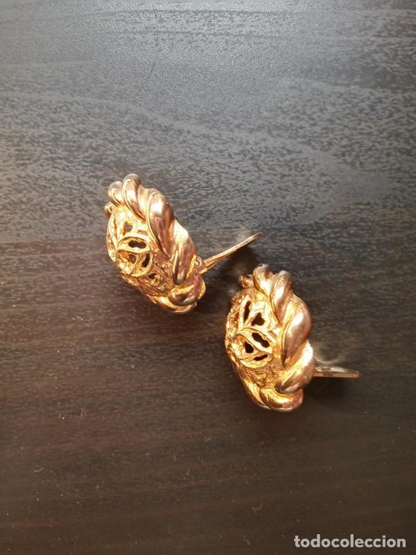 Joyeria: Pendientes dorados vintage 80s - Foto 5