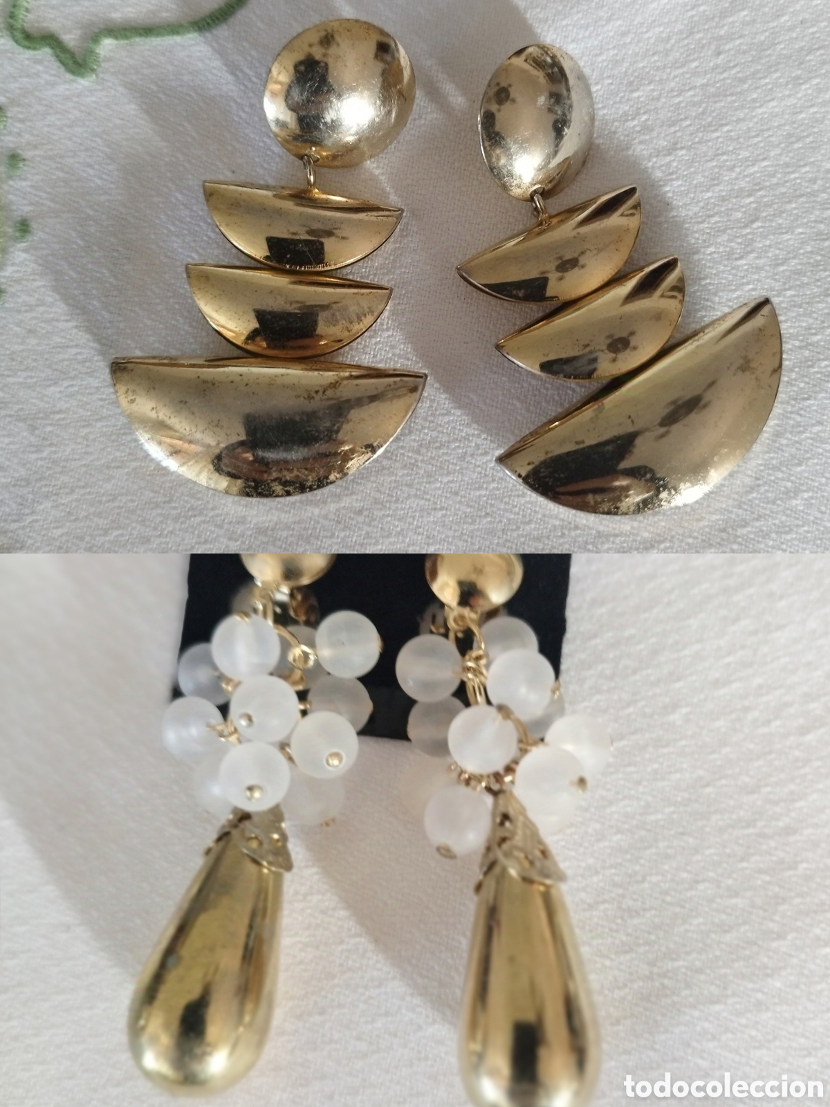 Joyeria: Pendientes vintage dorados - Foto 1