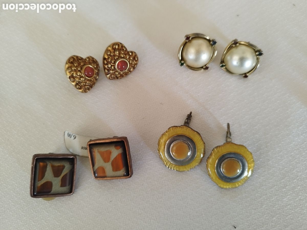Joyeria: Pendientes vintage bot&oacute;n - Foto 1