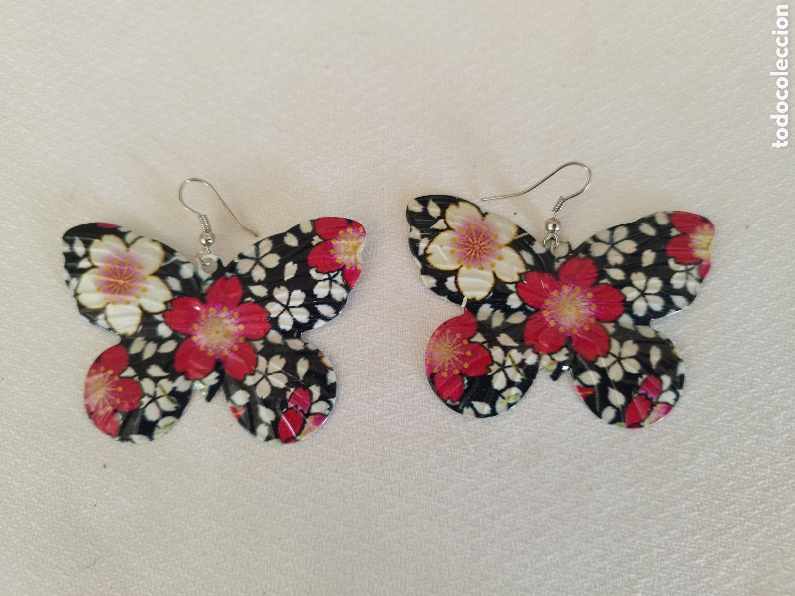 Joyeria: Pendientes mariposa rojo y negro - Foto 1
