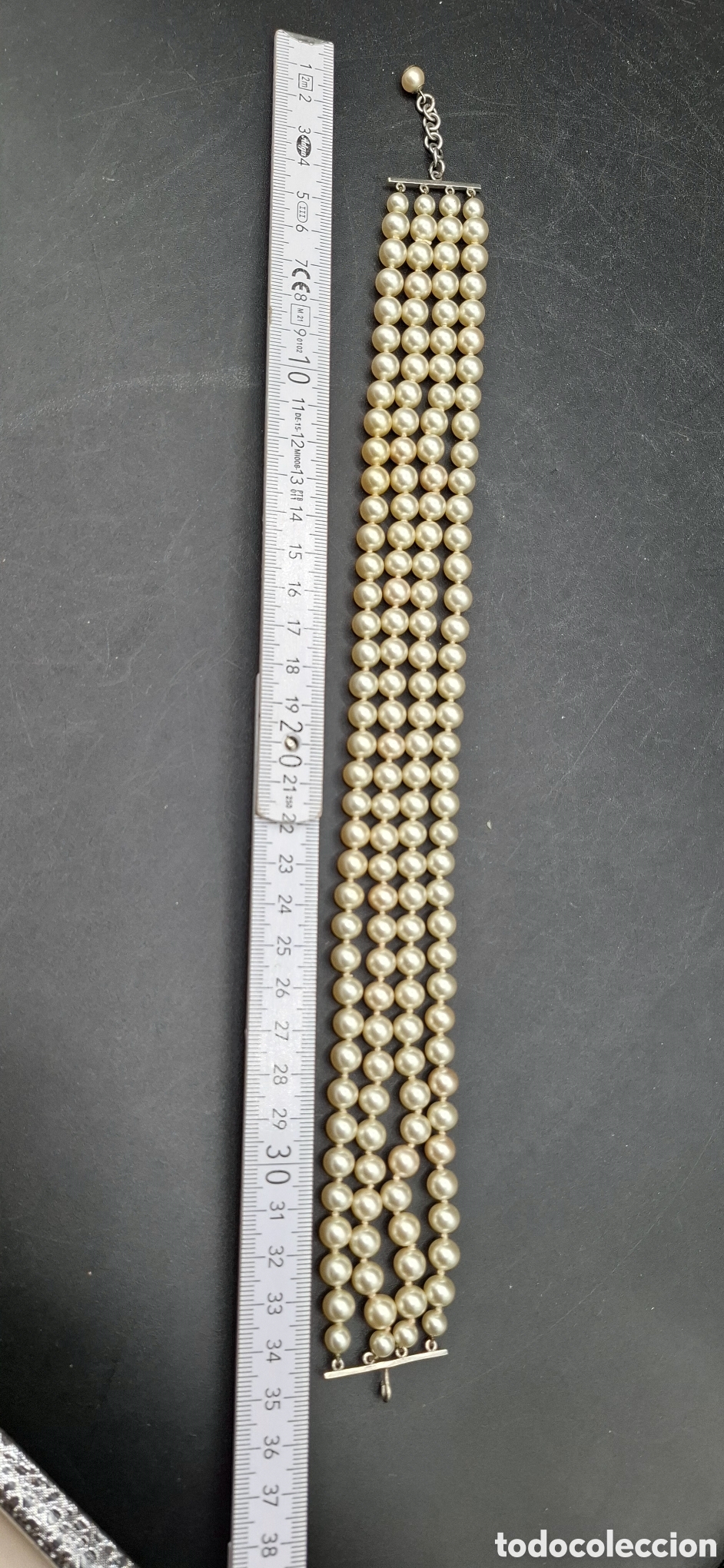 Joyeria: Gargantilla 4 filas de perlas sint&eacute;ticas. - Foto 4