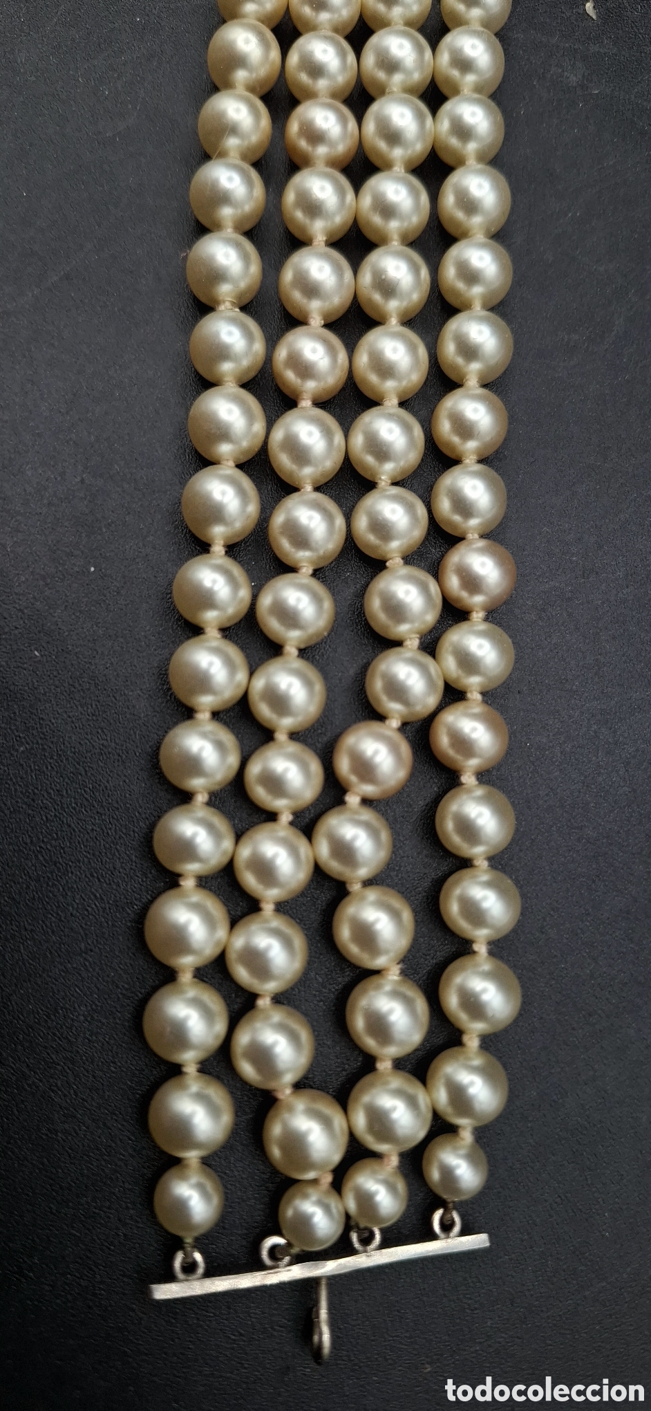 Joyeria: Gargantilla 4 filas de perlas sint&eacute;ticas. - Foto 5