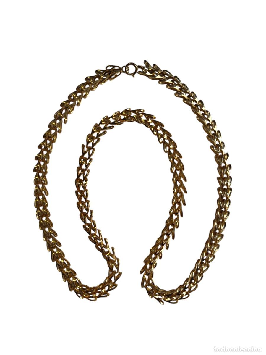Joyeria: Collar cadena trenzada ba&ntilde;ada en oro - Foto 2