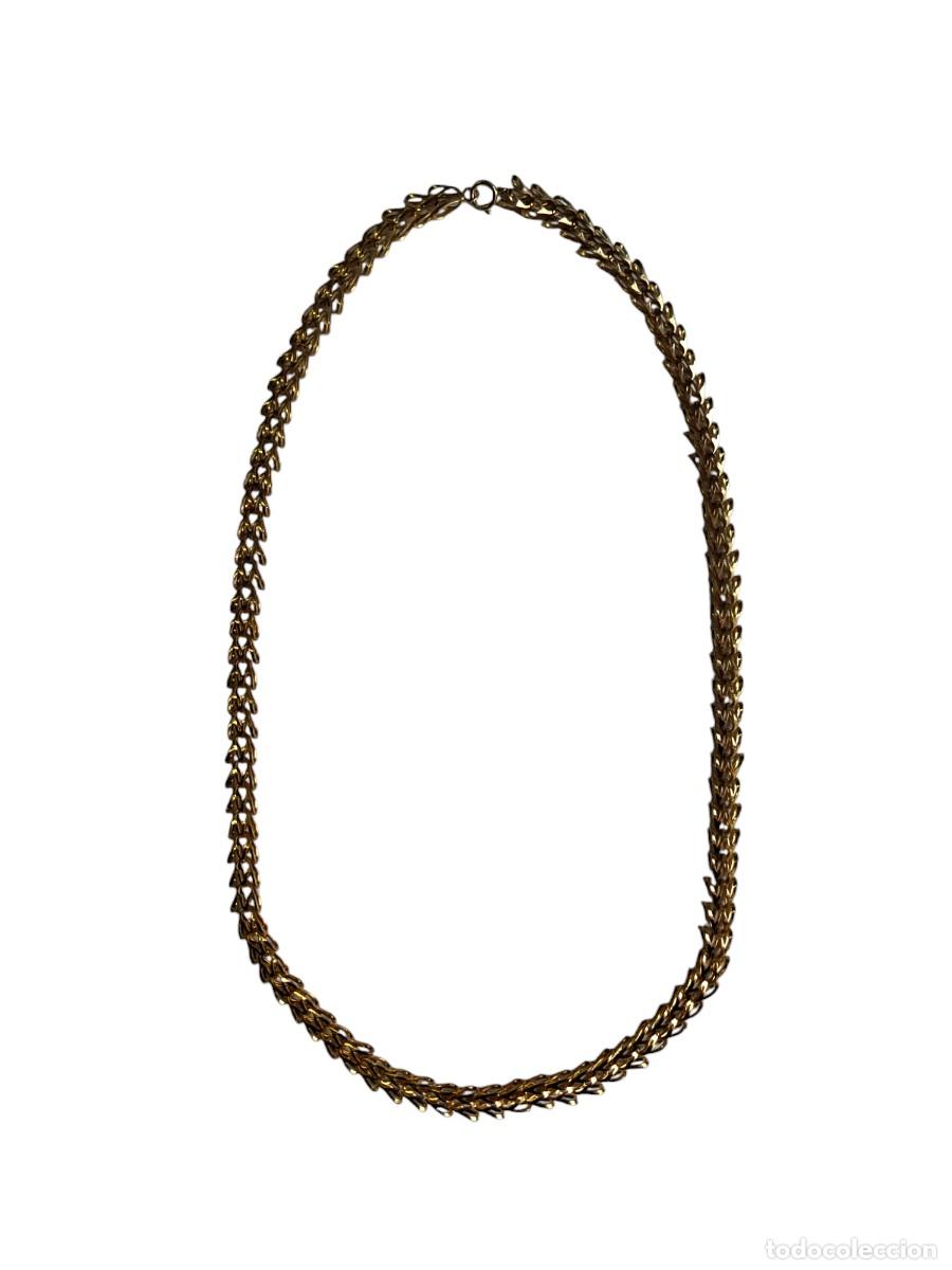 Joyeria: Collar cadena trenzada ba&ntilde;ada en oro - Foto 1